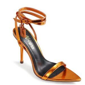 Metallic Orange High Heel Dress Shoes
